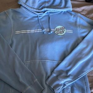 blue and mint santa cruz sweatshirt